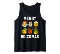 Christmas Building Brick Santa Elf Merry Xmas Ragazzi Bambini Canotta