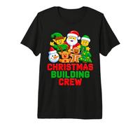 Christmas Building Crew Costume Master Builder Block Xmas Maglietta Premium
