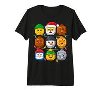 Christmas Building Crew Costume Master Builder Block Xmas Maglietta Premium