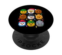 Christmas Building Crew Costume Master Builder Block Xmas PopSockets PopGrip Adesivo