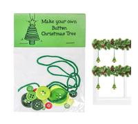 Christmas Button Ornament Kit, Interactive DIY Craft Set, Hangable Tree and Snowman Decoration, Fun Button Art Project for Kids Teens Adults to Decorate Mantel Door Windowsill Bedroom Classroom