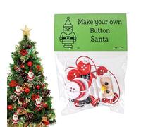 Christmas Button Ornament Kit, Interactive DIY Craft Set, Hangable Tree and Snowman Decoration, Fun Button Art Project for Kids Teens Adults to Decorate Mantel Door Windowsill Bedroom Classroom