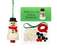 Christmas Button Ornament Kits - 50 Piece Diy Craft Set for Handmade Decoration, Creative Pendant Making Kit with Assorted Buttons for Kids Adults Rearview Mirror Bag Window Home Wall Party Favors