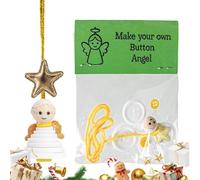 Christmas Button Ornament Kits, Interactive Holiday Hangable Craft Set, Snowman Tree Buttons, Fun Holiday Activity, Ornament Crafts Kit for Home, Mantel, Bedroom, Door Decor