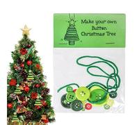 Christmas Button Ornament Kits, Interactive Holiday Hangable Craft Set, Snowman Tree Buttons, Fun Holiday Activity, Ornament Crafts Kit for Home, Mantel, Bedroom, Door Decor