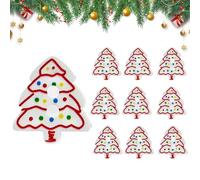 Christmas Buttons, Tree Shaped Pin Decoration, 2D Acrylic Christmas Craft Buttons Accessories for Holiday Decorating, Kids, Adults, Fall, Stockings, Clothes, Crafts, Gift Fun