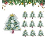 Christmas Buttons, Tree Shaped Pin Decoration, 2D Acrylic Christmas Craft Buttons Accessories for Holiday Decorating, Kids, Adults, Fall, Stockings, Clothes, Crafts, Gift Fun