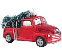 Christmas By Krebs Ornamenti per albero da collezione in vetro soffiato (12,7 cm rosso vintage pickup con albero)