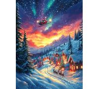 Christmas Cabin in A Snowy Valley Puzzle 1000 Pezzi Difficoltà Estrema Cartone Spesso Tema Monocromatico Wildlife Pet Per Appassionati Di Puzzle Antistrappo Non Sbiadisce Top Vendita 1000 PCS