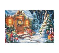 Christmas Cabin Snowy Winter Puzzle 1000 Pezzi Multicolore Creativo Ragazzi Gioco Educativo Intelligenza Idea Regalo Per Figlio 1000 PCS