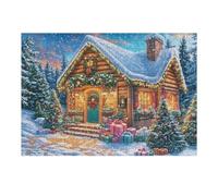 Christmas Cabin Snowy Winter Puzzle 300 Pezzi Gioco Creativo Per Ragazzi Intelligenza Educativa Rompicapo Idea Regalo Per Figlio A Natale E Compleanno 300 PCS