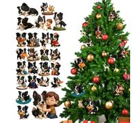 Christmas Calendar 2025-2D Acrylic Dog Figurine Display, 24-Day Festive Countdown Board, Joyful Daily Surprise Design for Kids Adults Home Wall Door, Holiday Decor, 10.24x7.09 Inches
