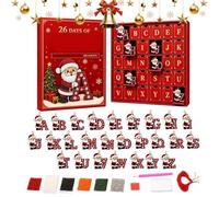 Christmas Calendar 26-Day Gem Art - Snowmen Alphabet Ornaments Calendar for