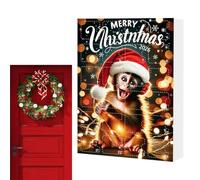 Christmas Calendar 2D Acrylic Monkey Ornament Decoration