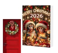 Christmas Calendar 2D Acrylic Monkey Ornament Decoration