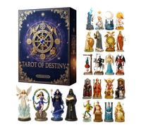 Christmas Calendar | Acrylic 2D Festive Joyful,Holiday-Themed 24 Days Tarot,for Holiday Party Festival Activities Gathering Adults Men Women Kids Family