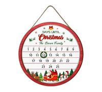 Christmas Calendar Advent - 2025 Wooden Sign Home Decor | Countdown Calendar Christmas Ornaments For Party Wall Door Living Room Office School Classroom Apartment And Dorm