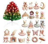 Christmas Calendar Advent 2026 2D 24 Days Ballet Ornaments | Holiday Countdown Calendar Collectible Set for Kids Women Home Office School Wall Tree Party Favors