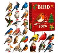 Christmas Calendar Advent - 24-Day Bird-Themed 2D Acrylic Countdown