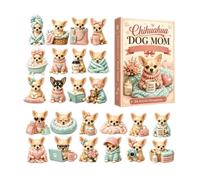 Christmas Calendar Advent | 24 Days 2D Acrylic Cute Dog Collectible Decor