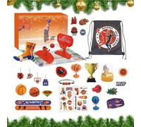 Christmas Calendar Advent - 24 Days Party Favor, Basketball Christmas Countdown Accessories | Calendar Advent Youth Basketball Accessory Set for Learning Development Family Fun Activity Teens