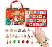 Christmas Calendar Advent - Craft Making Kit for Holiday Countdown, Creative Activity Set with Fun Surprises, Festive Gift for Sister Daughter Girls, 7.76x6.69x0.59 inch