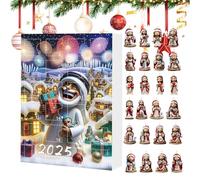 Christmas Calendar Advent, Decorative Charm Home Decor For Festival, 24 giorni 2d Jesus Ornament Countdown Calendar 2025, Collectors Kids Adults Indoor Outdoor Tree Door