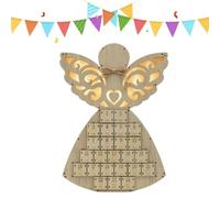 Christmas Calendar Advent - Drawer Empty Lighted - Angolo Shape Decoration | 24-Day Christmas Decor Countdown Calendar for Home Apartment Office Farmhouse Church Living Room
