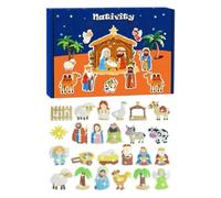Christmas Calendar Advent Nativity Scene Rhinestone - Painting Art