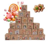 Christmas Calendar Box,24 Days Home Decor Empty - Decorative Holiday Calendar Box | for Kids Adults Party Birthday Wedding Event Fireplace Bedroom