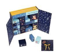 Christmas Calendar Box - Empty Number Boxes for DIY Treats, Foldable Home Decor for Fireplace, Table, Window, Living Room, Bedroom, Wedding, Classroom, Chocolate or Candy, Holiday
