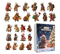 Christmas Calendar, Capybara 2D Acrylic Pendant, 24 Day Holiday Countdown Ornament for Christmas, Fun Seasonal Decoration, Teens, and Adults, Perfect for Home, Family, Thanksgiving