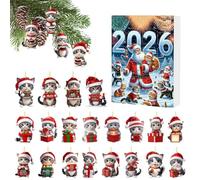 Christmas Calendar Countdown 24 - Day Flat Countdown to Christmas Calendar