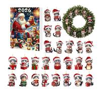 Christmas Calendar Countdown 24 - Day Flat Countdown to Christmas Calendar