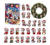 Christmas Calendar Countdown 24 - Day Flat Countdown to Christmas Calendar