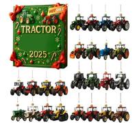 Christmas Calendar Countdown, 24 Days Tractor Christmas Ornament Countdown, 2D Acrylic Decoration For Winter Holiday Party Home Window