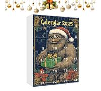 Christmas Calendar Ornament Advent - 2D Acrylic Ape Decorations, 24 Day Interactive Pendant Set, Fun Daily Countdown Activity for Holiday Home Christmas Tree, Festive Decor, 10,24 x 7,09 x 1,18 Inches