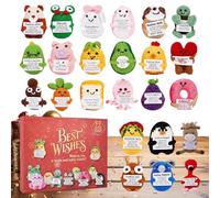 Christmas Calendar Toys, Cute Stress Reliefs Advents Set, 24 Days of Christmas Crochet Animals, Interactive Daily Surprise Gift, Holiday Countdown Decoration for Teens, Adults, Family Friends