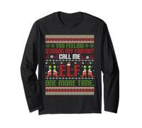 Christmas Call Me Elf One More Time Winter Season Xmas Maglia a Manica
