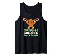 Christmas Calories Don't Count Mangiare Divertente Costume di Natale Canotta