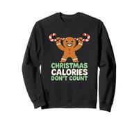 Christmas Calories Don't Count Mangiare Divertente Costume di Natale Felpa