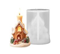 Christmas Candle Mold - Holiday Wax Crafts, 3D Snow Village Casting Tool