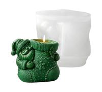 Christmas Candle Molds - Easy Release Reusable Soap Crafting Tool | Resin Candle Soap Wax Molds for Beginners Professionals Studio Kitchen Hobby Bedroom Festive