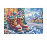 Christmas Candle Pine Puzzle 1000 Pezzi Rompicapo Per Tutte Le Occasioni Happy Time Versatile E Divertente Rilassamento Garantito Regalo Per Compleanni E Feste 1000 PCS