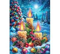 Christmas Candles in Magical Forest Puzzle 1000 Pezzi Rompicapo Per Tutte Le Occasioni Fairy Tale Cute Animal Versatile E Divertente Rilassamento Garantito Regalo Per Compleanni E Feste 1000 PCS