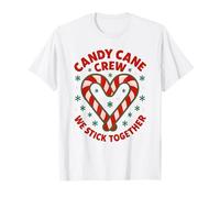 Christmas Candy Cane Crew We Restiamo Insieme Maglietta