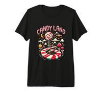 Christmas Candy Land Rainbow Trail Candy Cane Merry Christmas Maglietta Premium