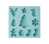 Christmas Candy Molds | 10-Cavity Silicone Baking Supplies | Festive Fondant Molds - Kitchen Tools & Gadgets For Home Bakers Planners Beginners Pastry Chefs Kitchen Holiday School Events