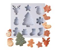 Christmas Candy Molds | 10-Cavity Silicone Baking Supplies | Festive Fondant Molds - Kitchen Tools & Gadgets For Home Bakers Planners Beginners Pastry Chefs Kitchen Holiday School Events