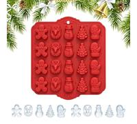 Christmas Candy Molds 20-Grid Food - Grade DIY Gingerbread Bell Tree Making